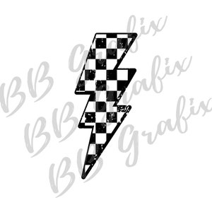 Digitale Png-Datei Rennen Racing Checker Check Distressed Blitz Bolt Druckbare Wasserschiebefolie Aufbügeln Sublimationsdesign SOFORTIGER DOWNLOAD
