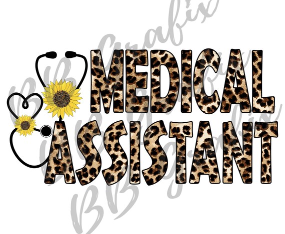 Digital Png File Medical Assistant Leopard Print Cheetah - Etsy