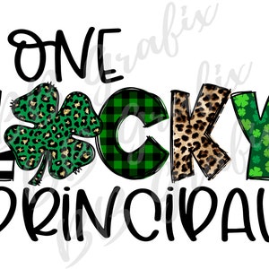 Cyfrowy plik PNG Jeden szczęśliwy dyrektor Leopard Shamrock Plaid Cheetah Printable St Patty Waterslide Sublimacja Design Art NATYCHMIASTOWE POBIERANIE