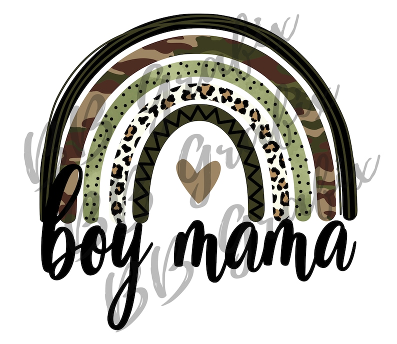 Download Digital Png File Boy Mama Camo Cheetah Leopard Rainbow | Etsy