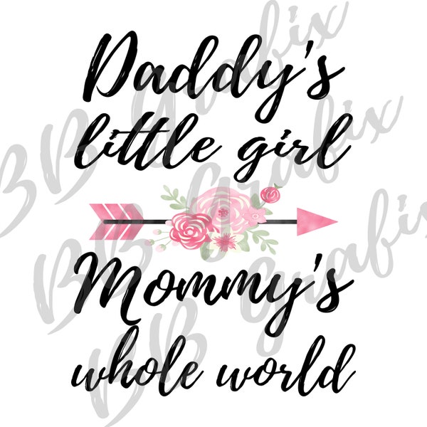 Daddys Girl Mommy World Svg - Etsy