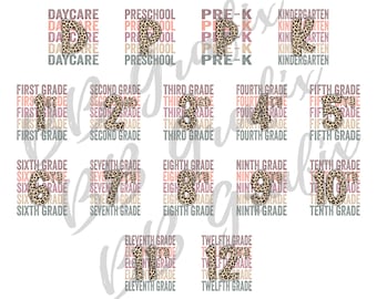 Digital Png File Back To School Daycare Stacked Cheetah Leopard Teacher Printable Waterslide Iron On Sublimation Design INSTANT DOWNLOAD