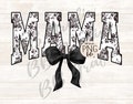 Digital Png File Mama Floral Toile Black Water Color Coquette Bow Clip Art Printable Waterslide Dtf Dtg Sublimation Design INSTANT DOWNLOAD