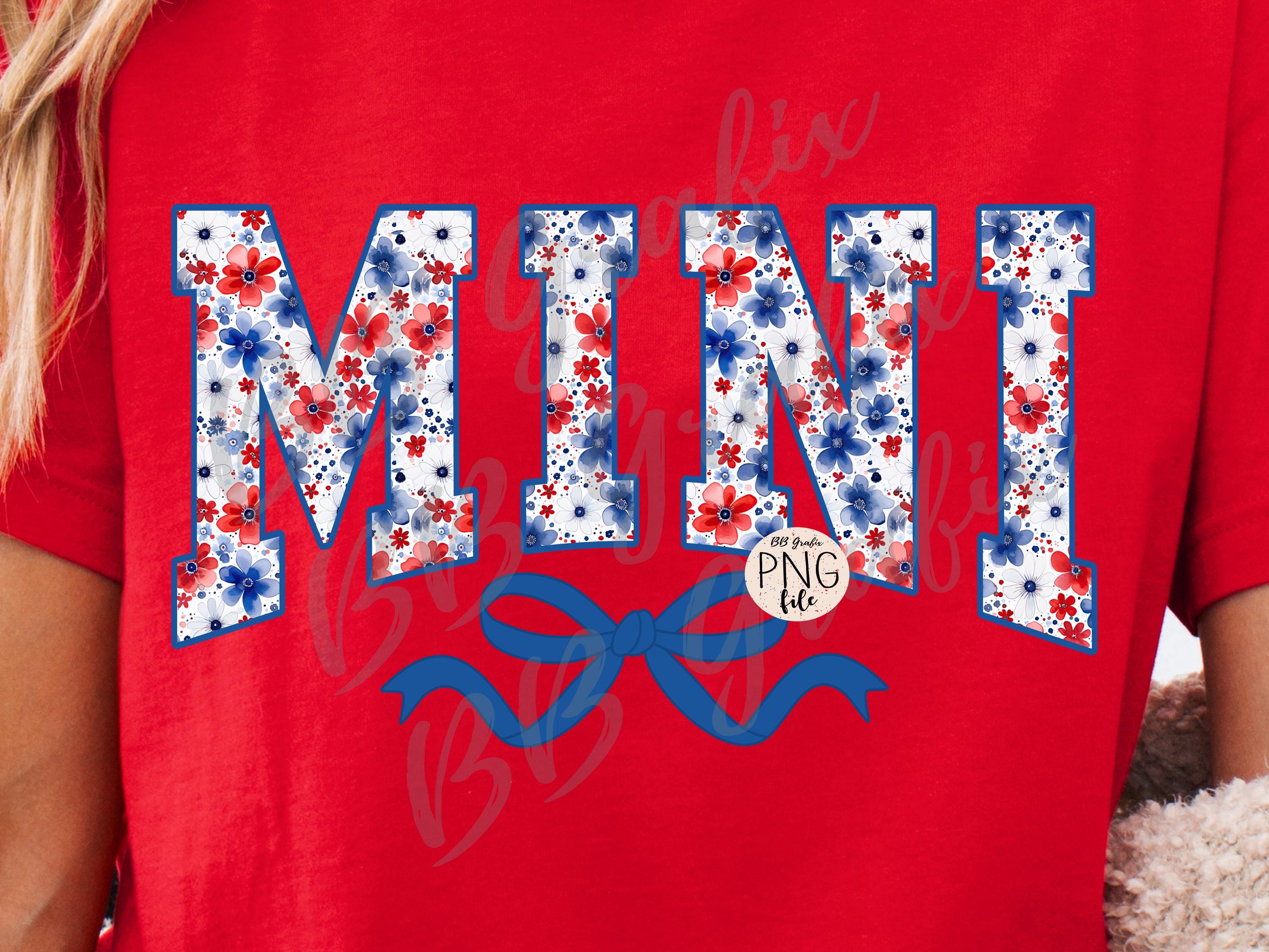 Digital Png File Mini Bow Red Blue Patriotic Independence Memorial Day 4th of July USA Printable Dtf Dtg Sublimation Design INSTANT DOWNLOAD