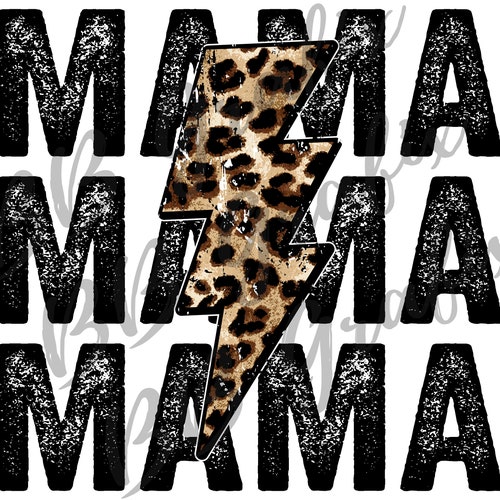 MAMA Lightning Graphic Leopard Sweatshirt main image 0