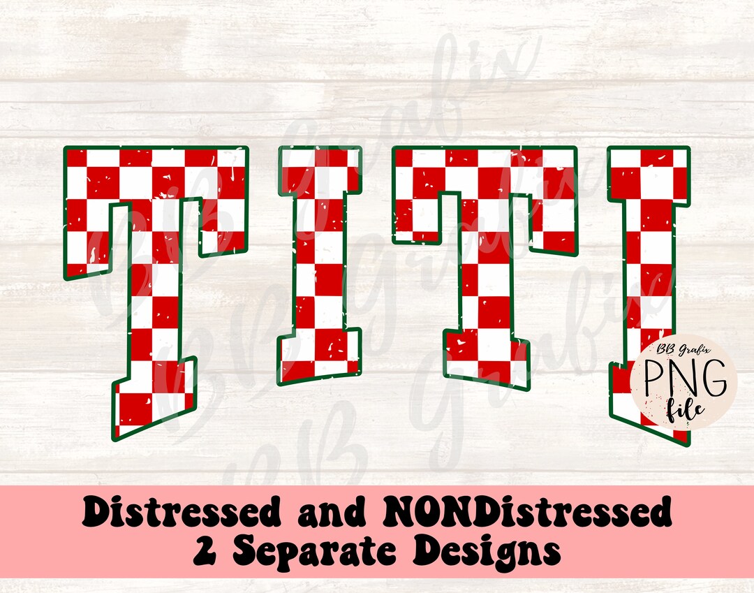 Digital Png File Titi Distressed Checker Retro Christmas Printable ...