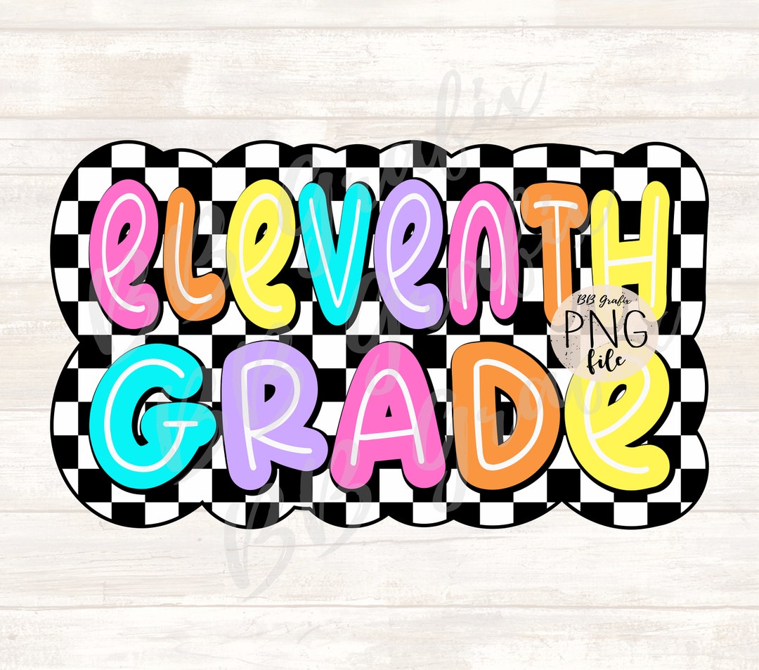 Digital Png File Eleventh Grade 11 11th Checker Girl Pink Checkered ...