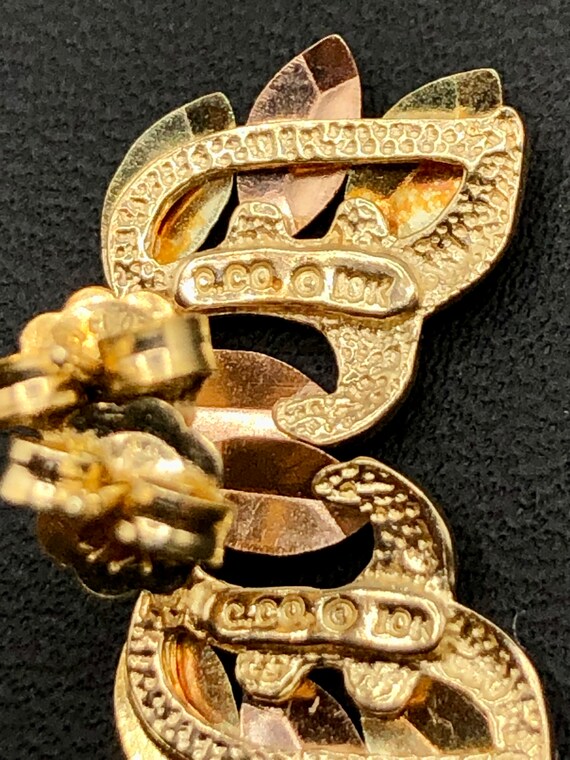 Lovely Vintage Coleman 10K Black Hills Gold Earri… - image 4