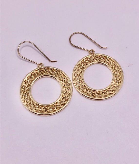 Circle Hoop Dangle Earrings 14k Gold-filled 25mm Circle Hoop Dangle Earrings 14k Gold-filled 25mm