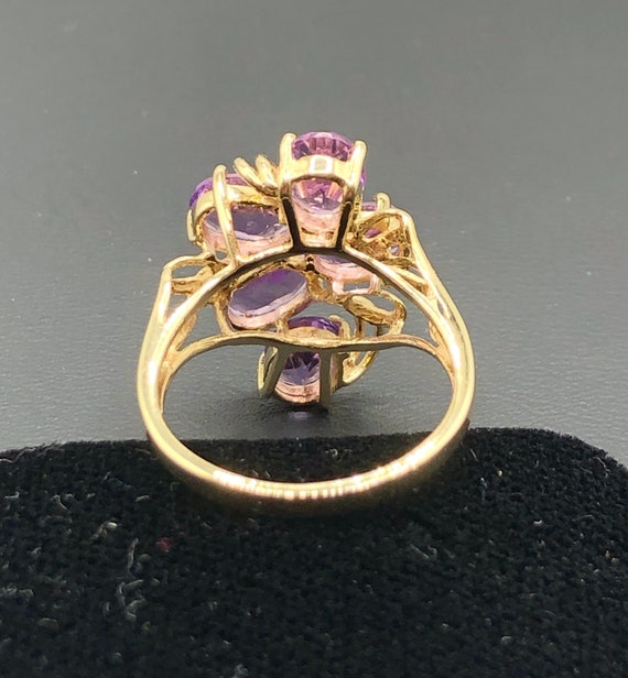 10K Gold and Amethyst Ring - Vintage - SIZE 7 - image 6
