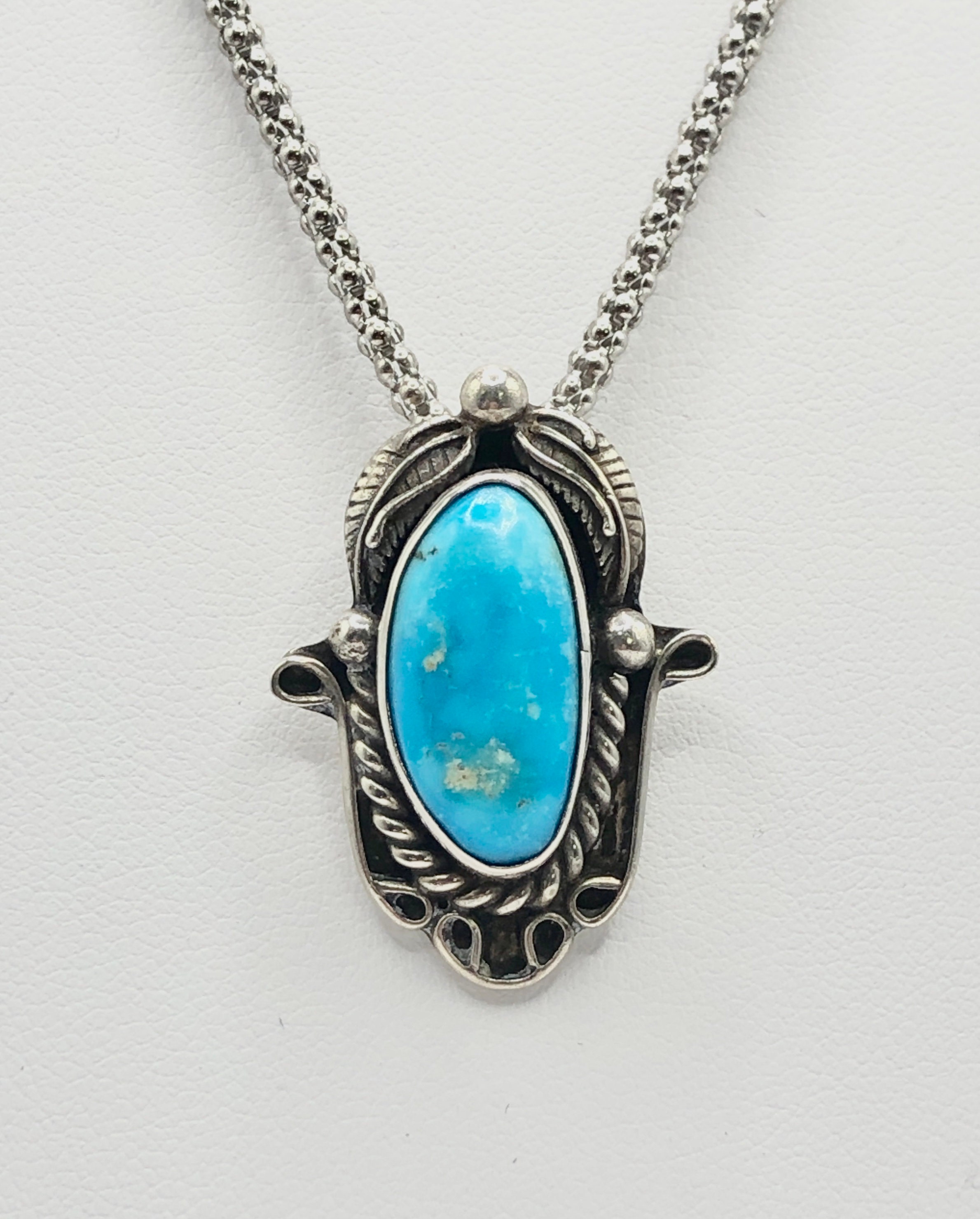 Ultra Rare Vintage Native American Navajo Turquoise Coral Balloon Sterling Silver Necklace Ultra Rare Vintage Native American Navajo Turquoise Coral Balloon Sterling Silver Necklace