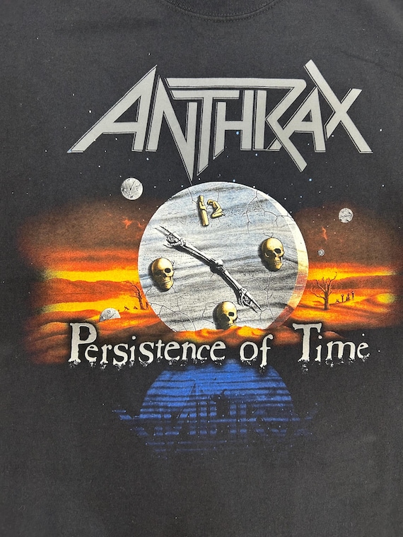 VINTAGE 1990 Anthrax Persistence of Time Tour Tshirt - SIZE XL - Etsy