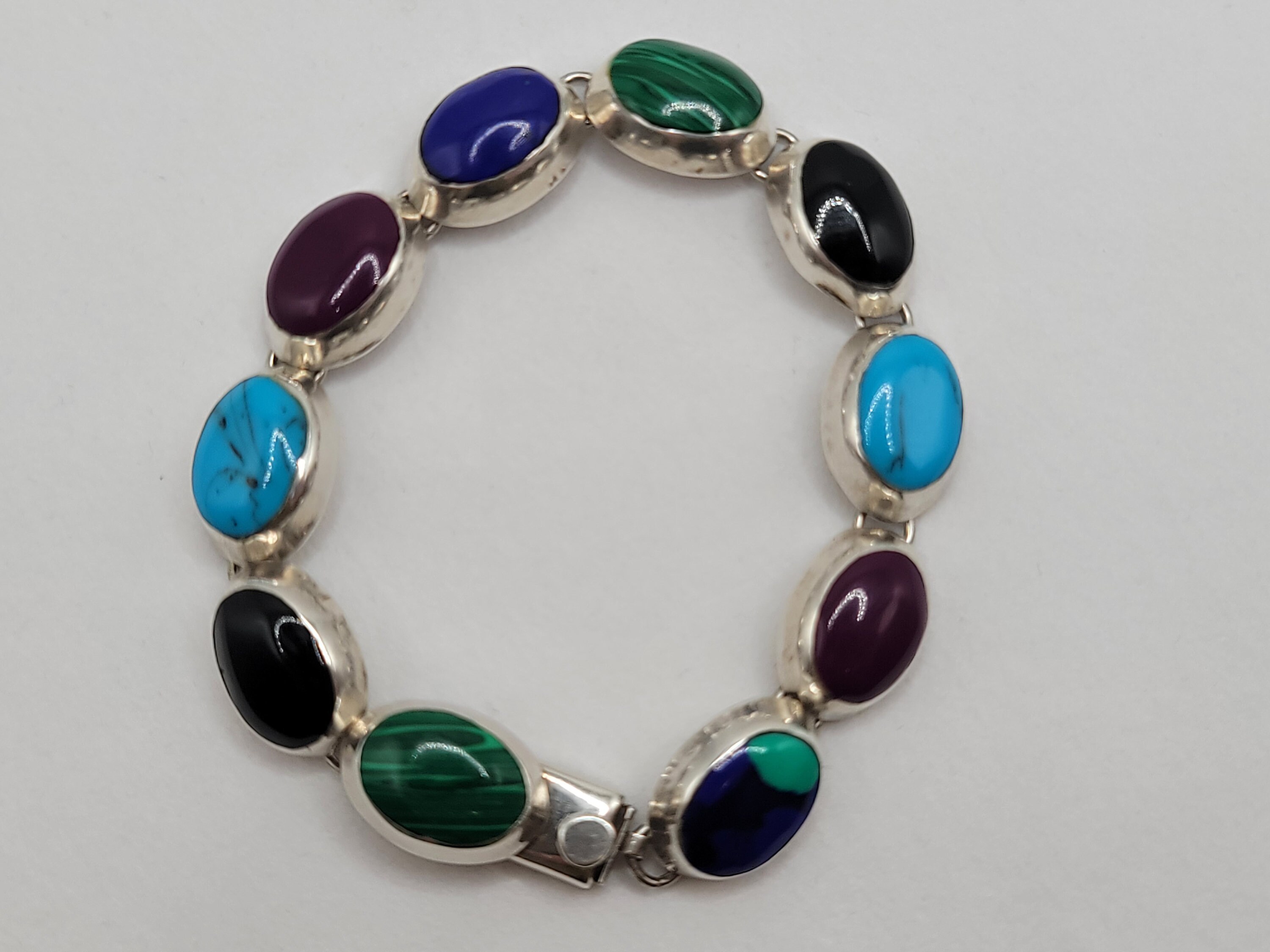 Multi stone 2024 bracelet sterling silver