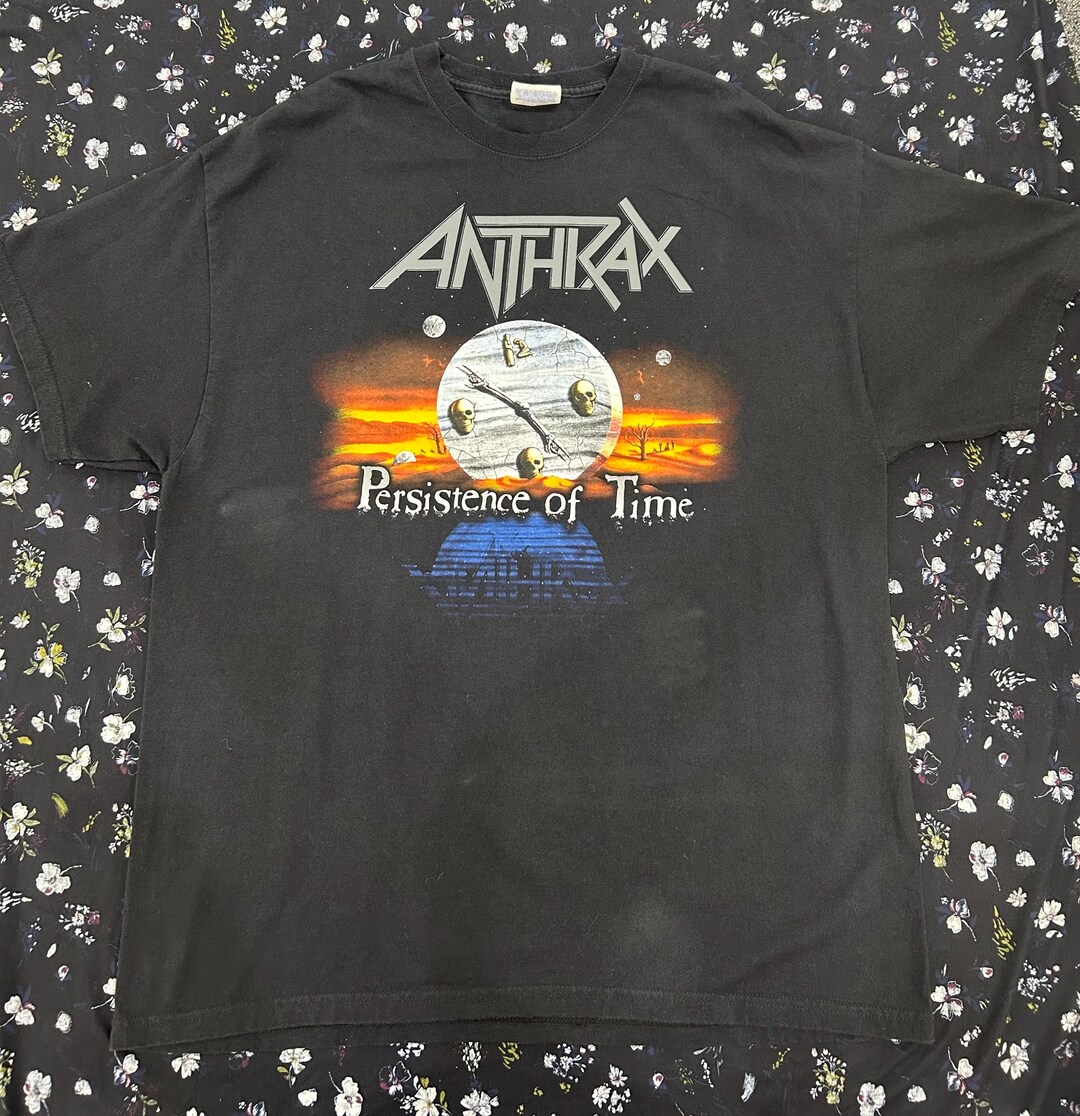 VINTAGE 1990 Anthrax Persistence of Time Tour Tshirt - SIZE XL - Etsy