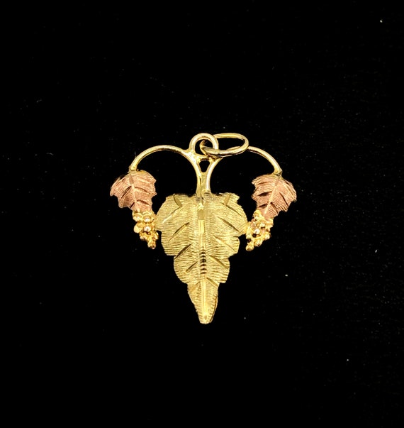 Lovely Vintage 12K Yellow and Pink Gold Pendant i… - image 1
