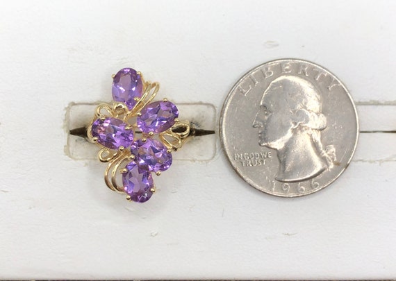 10K Gold and Amethyst Ring - Vintage - SIZE 7 - image 8