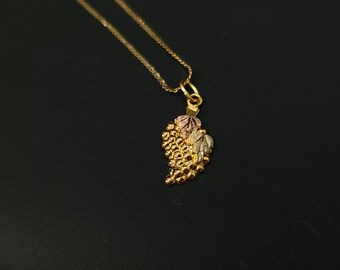 Black Hills 12K Gold Pendant w/ Chain