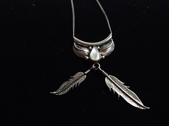 Vintage Southwestern MOP | Sterling Silver Neckla… - image 2