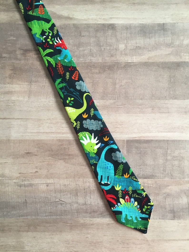 HAWSON Dinosaur Fossil Skinny Tie 2.5 Inch Width Prehistoric