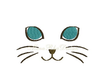 Kitty Cat Face Embroidery Design  Instant Download