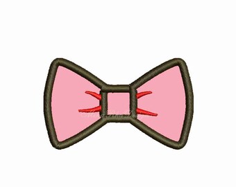 Bow Tie Applique Design Machine Embroidery Design Instant Download