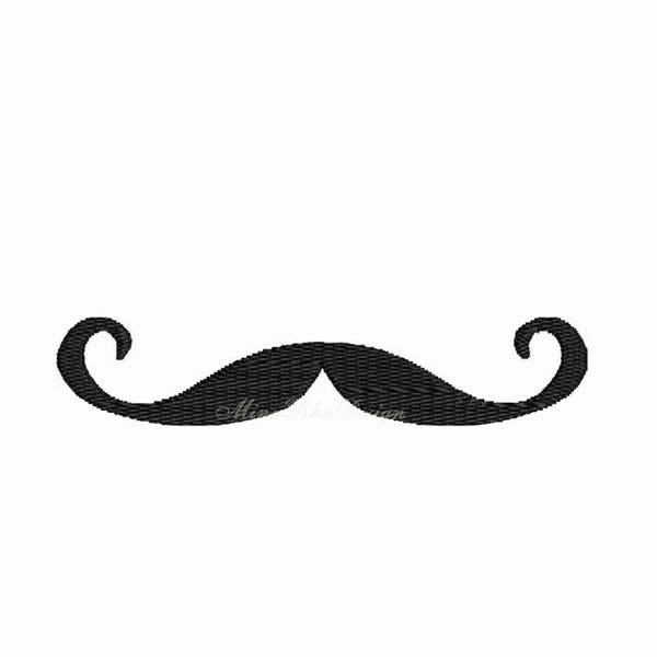 Hommes broderie Machine dessins moustache broderie Design téléchargement immédiat