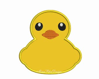 Rubber Duck Applique Machine Embroidery Design Instant Download