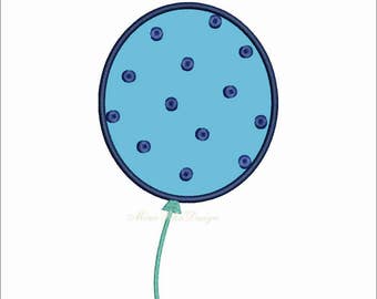 Applique Balloon Machine Embroidery Design Instant Download