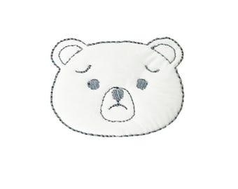 Sad Bear Face Embroidery Design