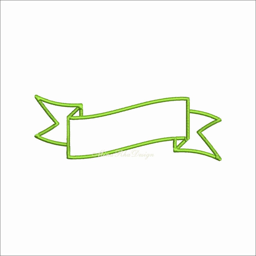 Label Embroidery Design Banner Machine Embroidery Instant Download Etsy