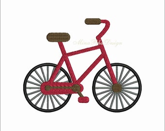 Bicycle Embroidery Design, Machine Embroidery Design, Instant Download