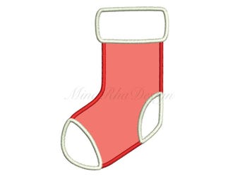 Christmas Stocking Applique Machine Embroidery Design