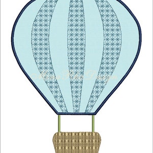 Hot Air balloon Embroidery Design Instant Download