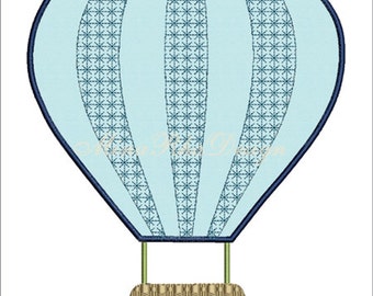 Hot Air balloon Embroidery Design Instant Download