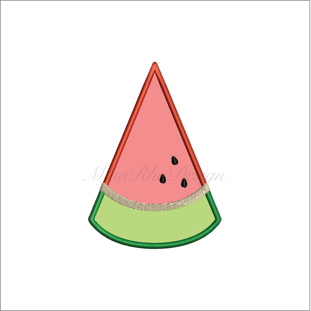 Watermelon Fruit Applique Machine Embroidery Design Instant Download - Etsy