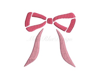 Bow Embroidery Design Bow Fill Stitched  INSTANT DOWNLOAD
