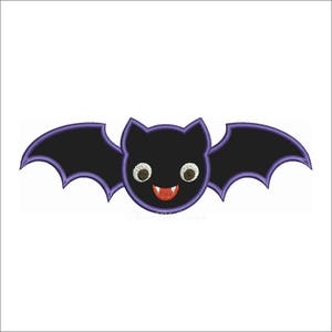 Bat Applique Machine Embroidery Design Halloween Applique Instant Download