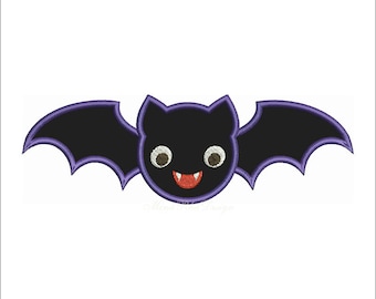 Bat Applique Machine Embroidery Design Halloween Applique Instant Download