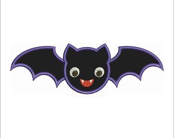 Bat Applique Machine Embroidery Design Halloween Applique Instant Download