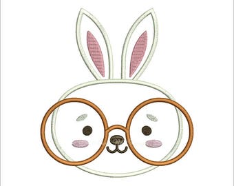 Bunny Applique Design Machine Applique Embroidery Design Instant Download