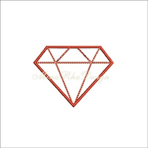 Diamant-Applikation Stickerei Design Geomatric Diamant Maschinenstickerei Instant Download