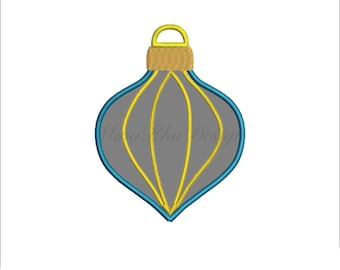 Christmas Ornament Machine Embroidery Applique Design