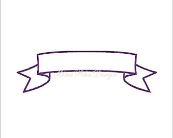 Banner Label Machine Embroidery Design Instant download