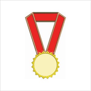 Medal Applique Embroidery Design Machine Embroidery Instant download