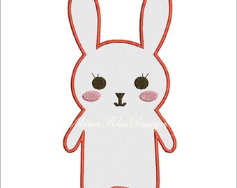 Bunny Machine Applique Embroidery Design Instant Download