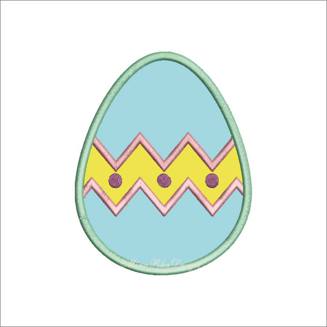 Machine Embroidery Easter Egg Applique Design Instant Download - Etsy
