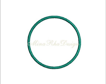 Circle Machine Embroidery Design Circle Applique Design Instant Download