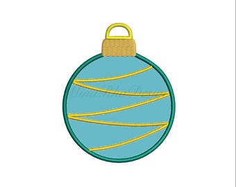 Christmas Ornament Machine Applique Design