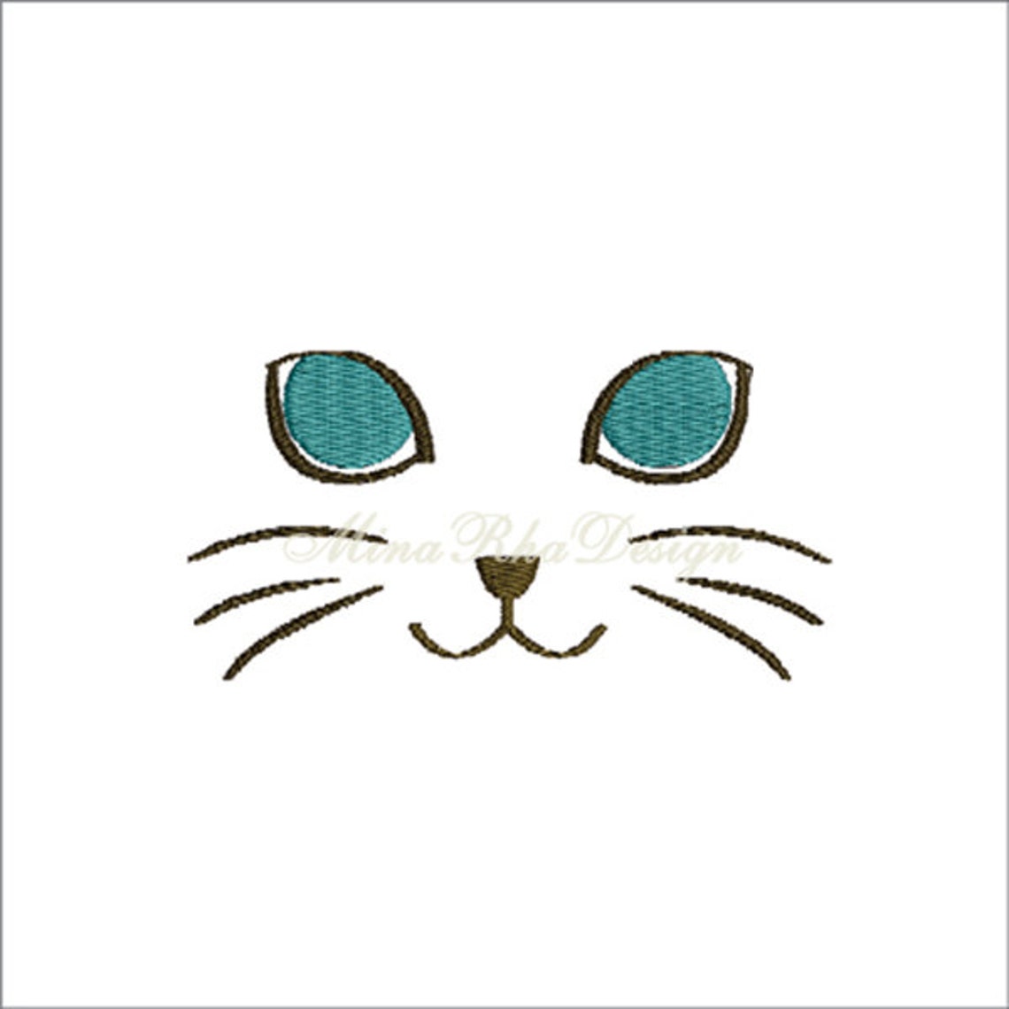 Kitty Cat Face Embroidery Design Instant Download Etsy