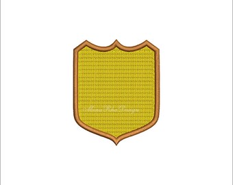 Badge Machine Embroidery Design Instant Download